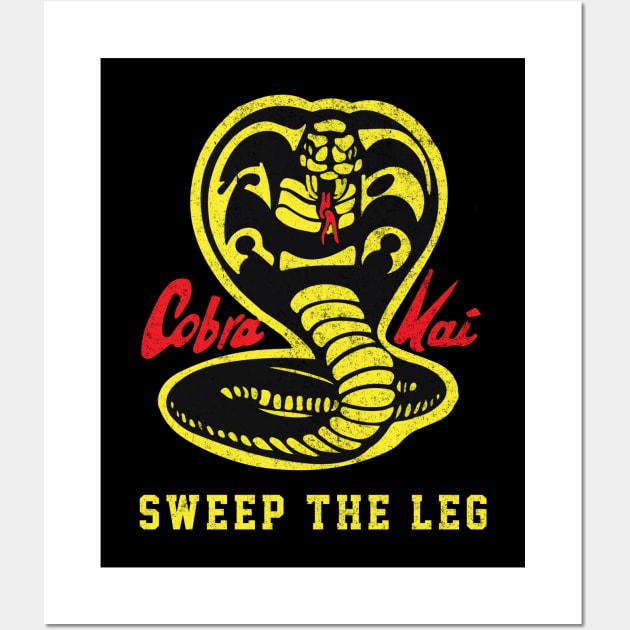 Cobra Kai Sweep The Leg - vintage Wall Art by BodinStreet